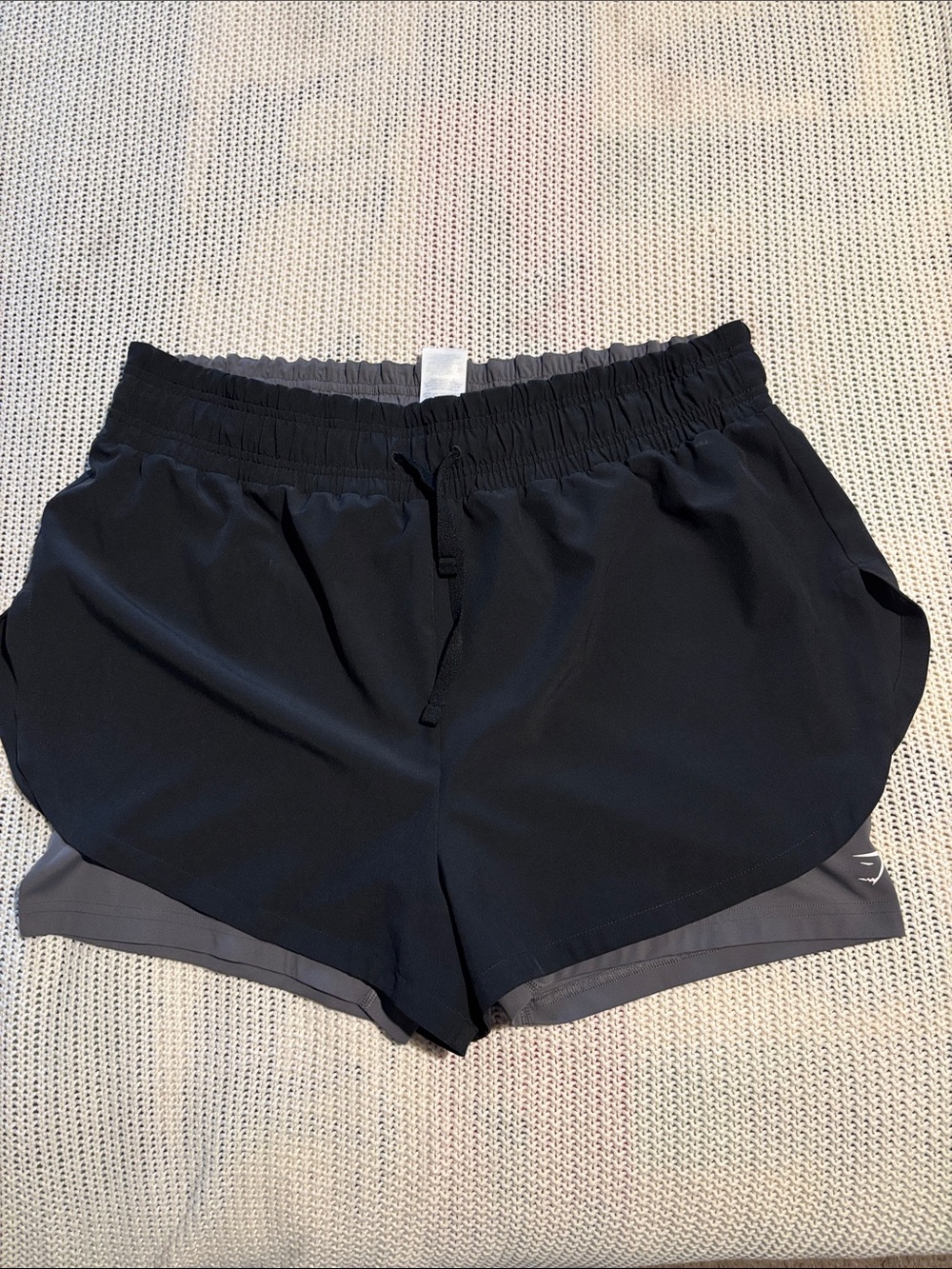 Gymshark Black Women's Layered Shorts-3in/5in inseam. XXL, bought too big